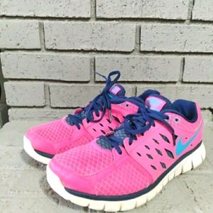 Nike Flex 2013 Run Shoes Pink/Blue 580440-601 Women's Size 9.5 Running/Track